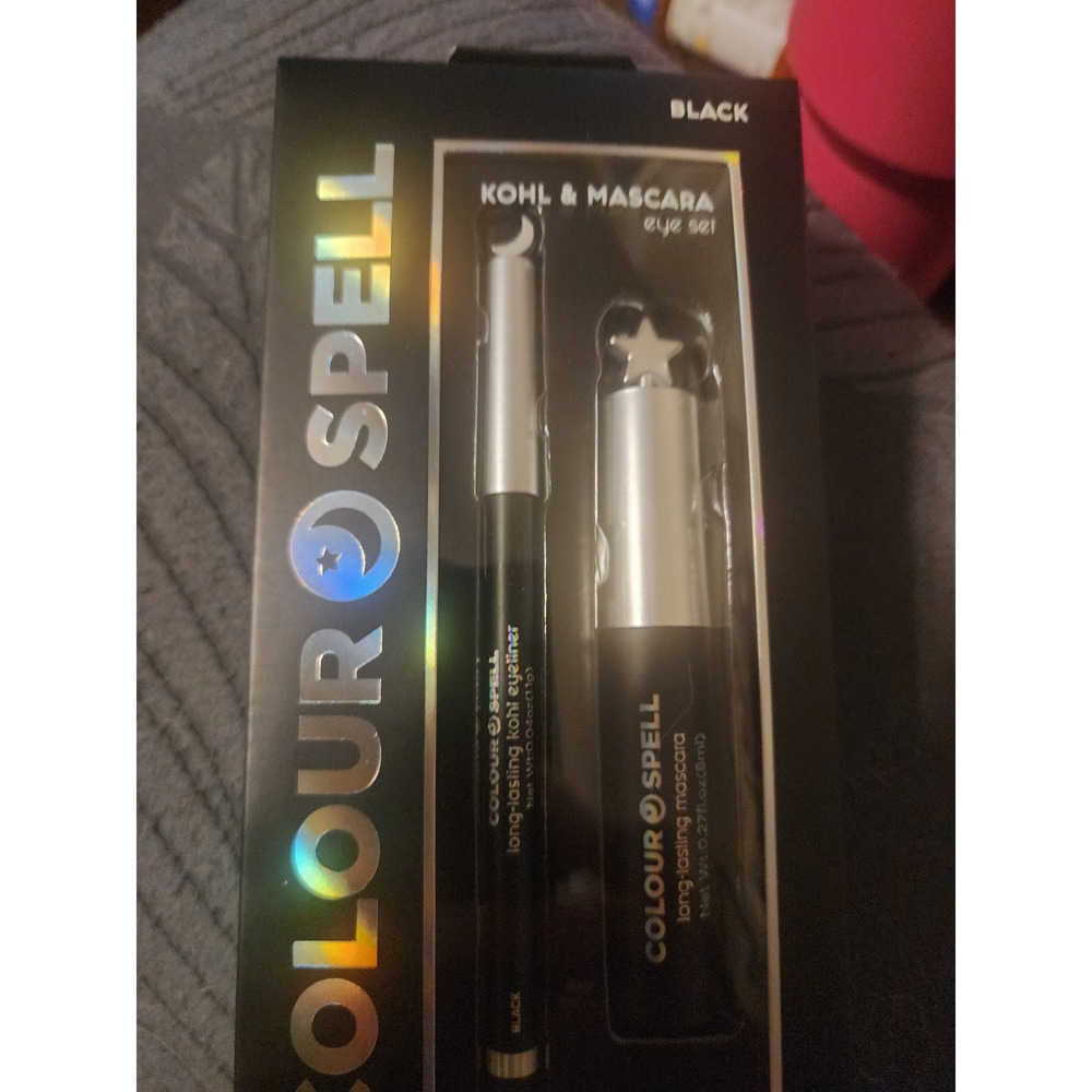 Colour Spell Kohl & Mascara Eye Set Black Eyeliner Long Lasting Makeup 601SET